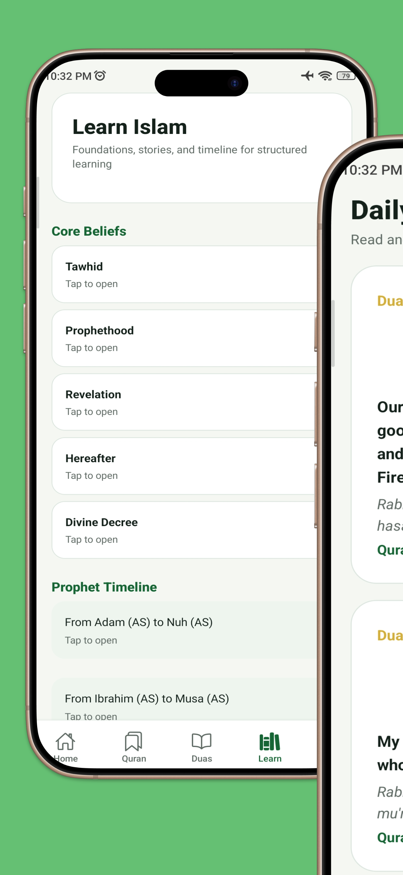 Hidaya Seeker Android App Hidaya Seeker app screenshot 03 showing Islamic features